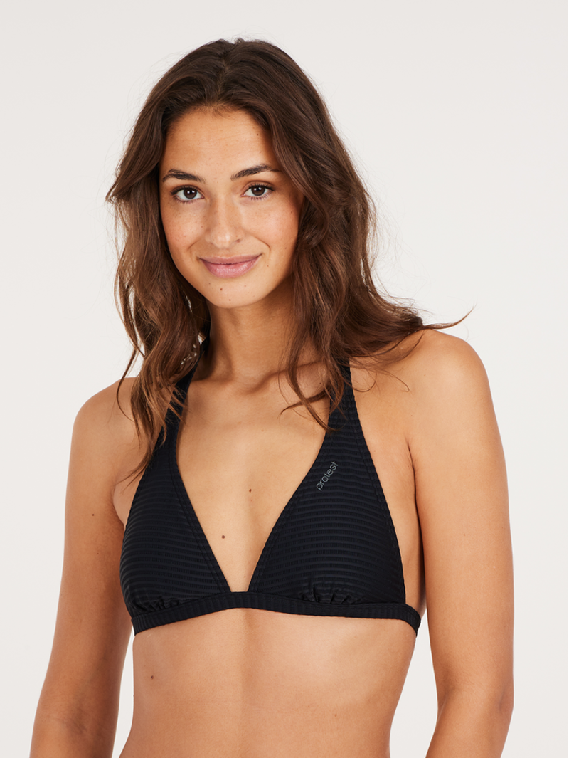 Protest MixCaviar Halter Neck Bikini Top True Black-1