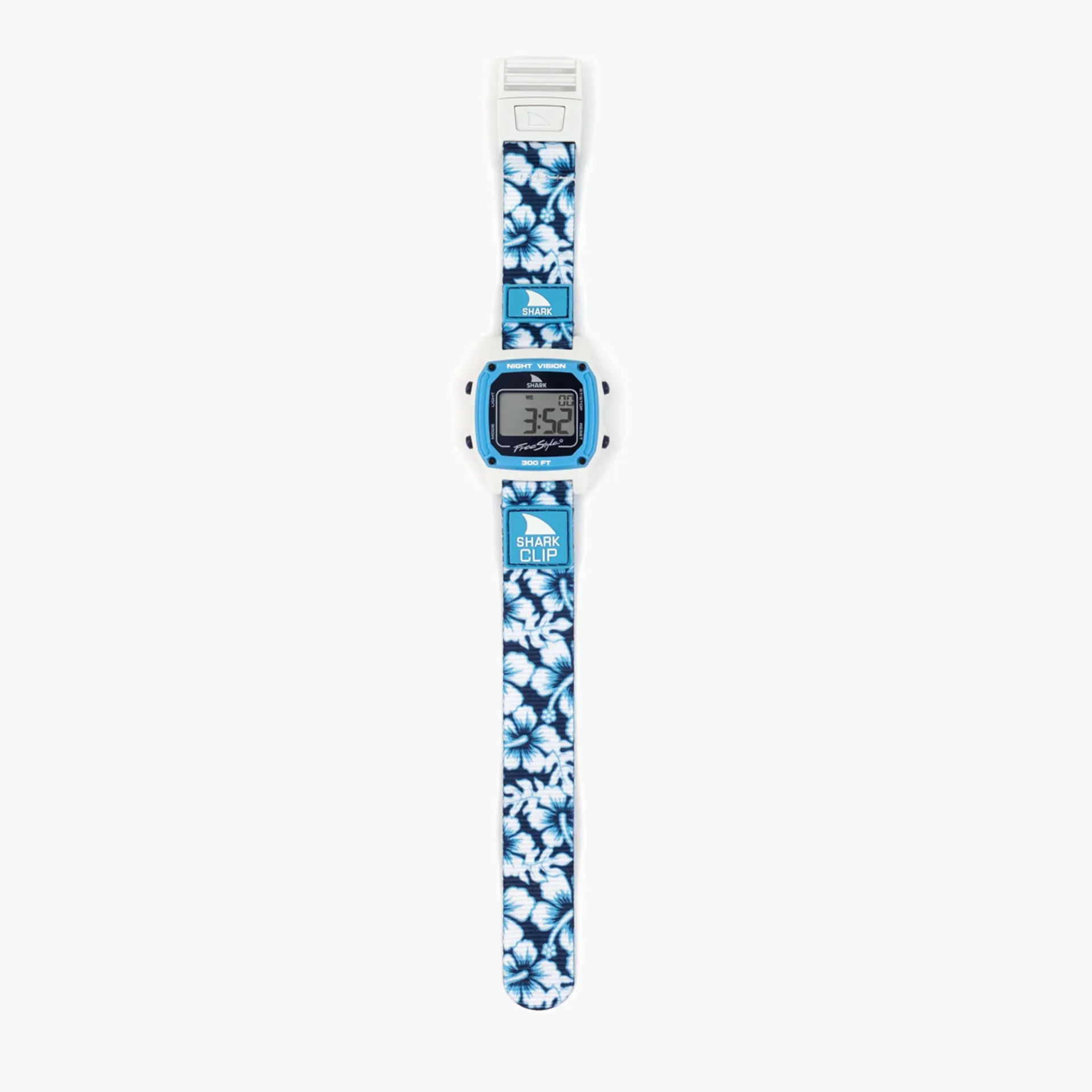 Freestyle Shark Watch Clip Blue Hibiscus