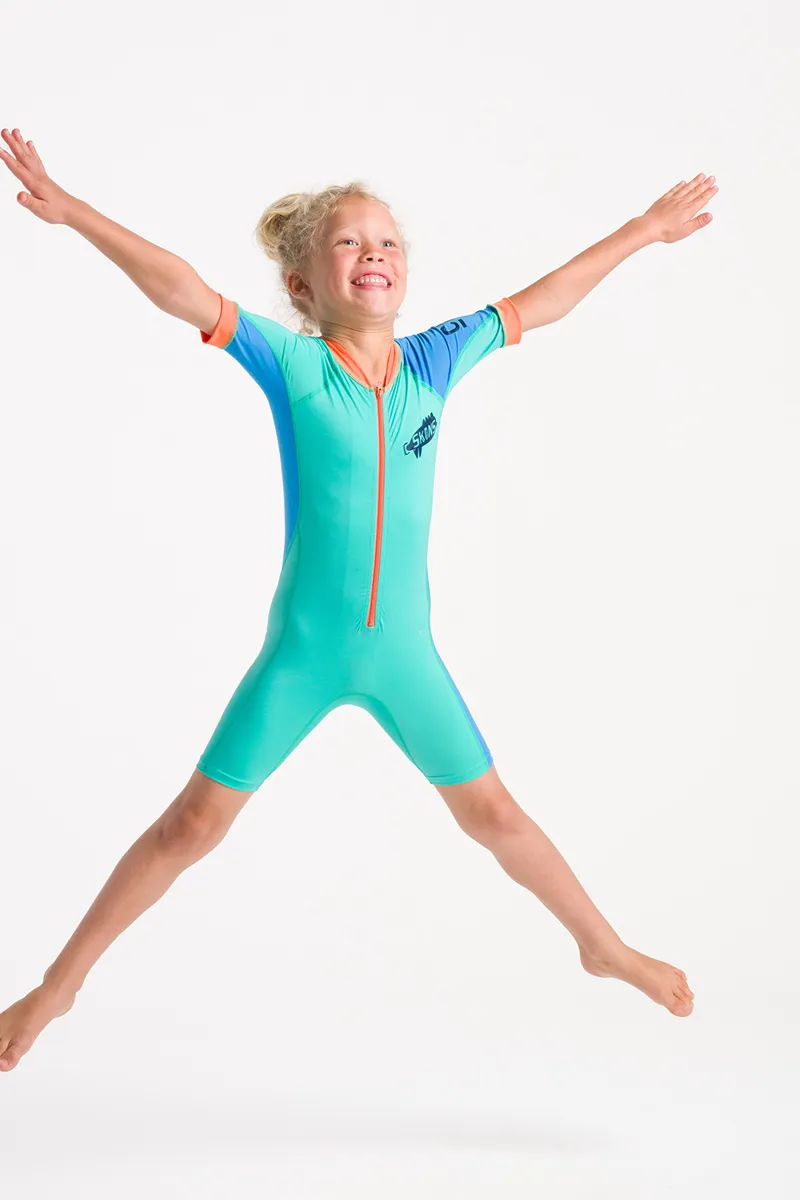 C-Skins NuWave Toddlers UV Sunset Shorti Aqua-1