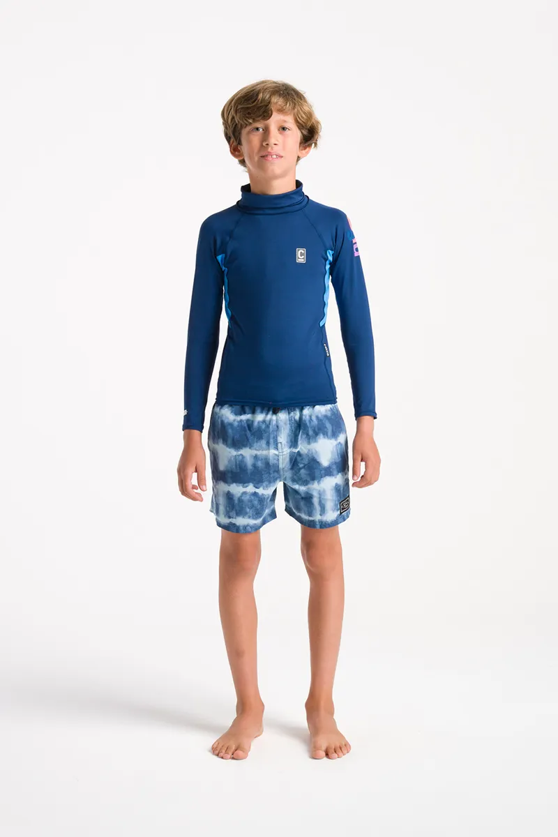 C-Skins NuWave Junior Long Sleeve UV Rash X Vest Slate