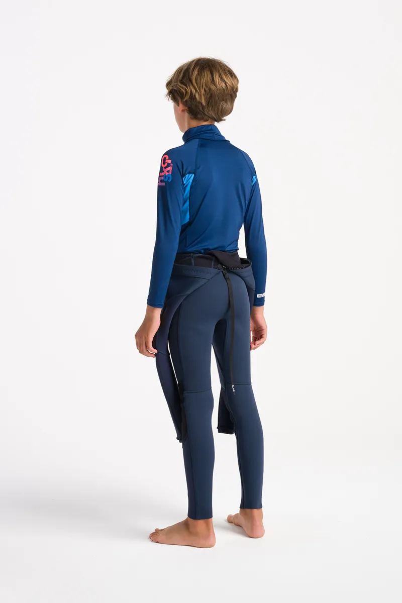 C-Skins NuWave Junior Long Sleeve UV Rash X Vest Slate-1