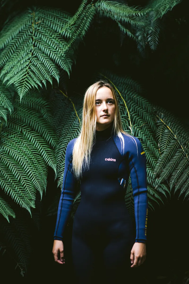 C-Skins NuWave Womens Element 3/2 Back Zip Wetsuit Black-2