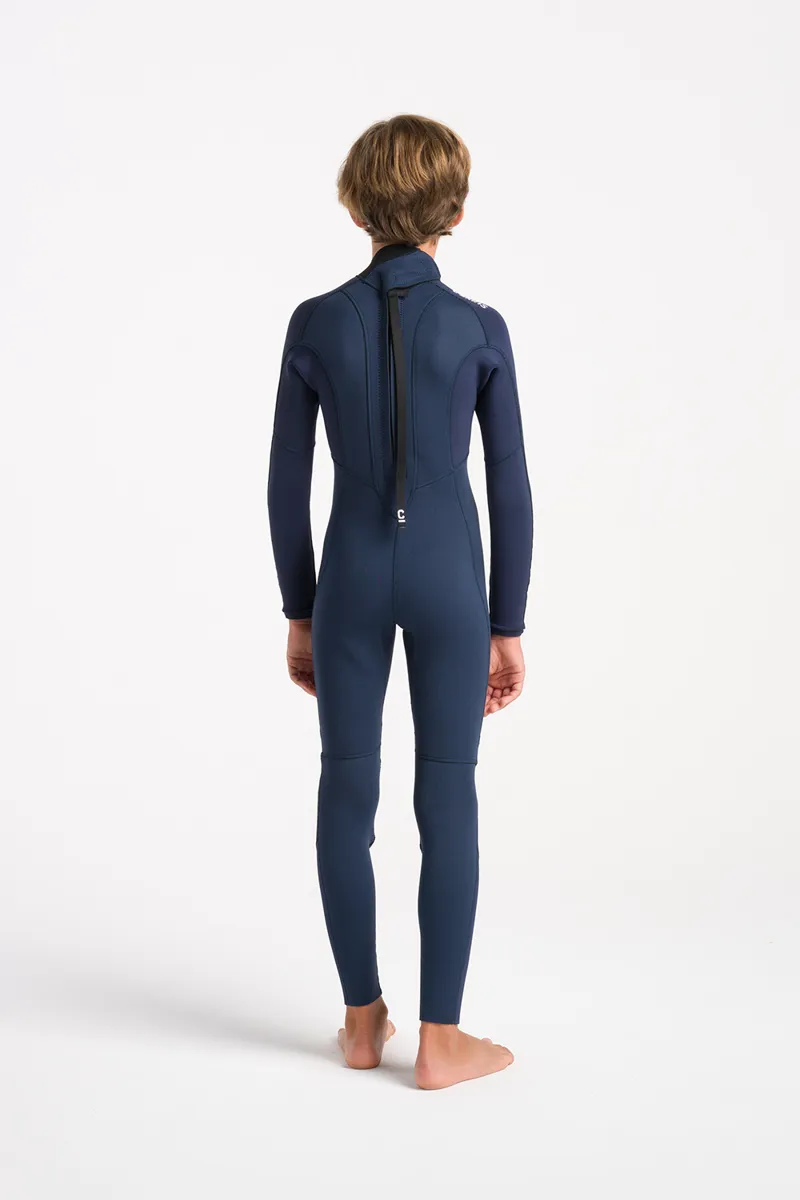 C-Skins NuWave Junior Element 3/2 Back Zip Wetsuit Bluestone-4