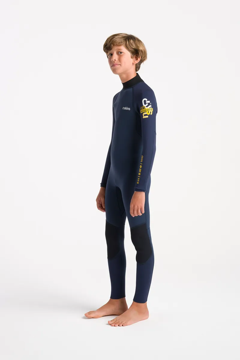 C-Skins NuWave Junior Element 3/2 Back Zip Wetsuit Bluestone-1