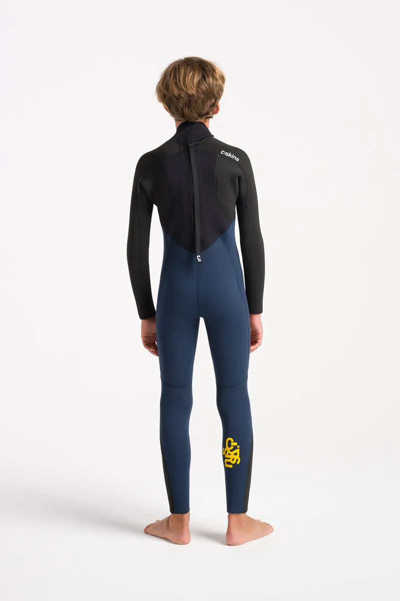 C-Skins NuWave Junior Legend 4/3 Back Zip Wetsuit Bluestone-1
