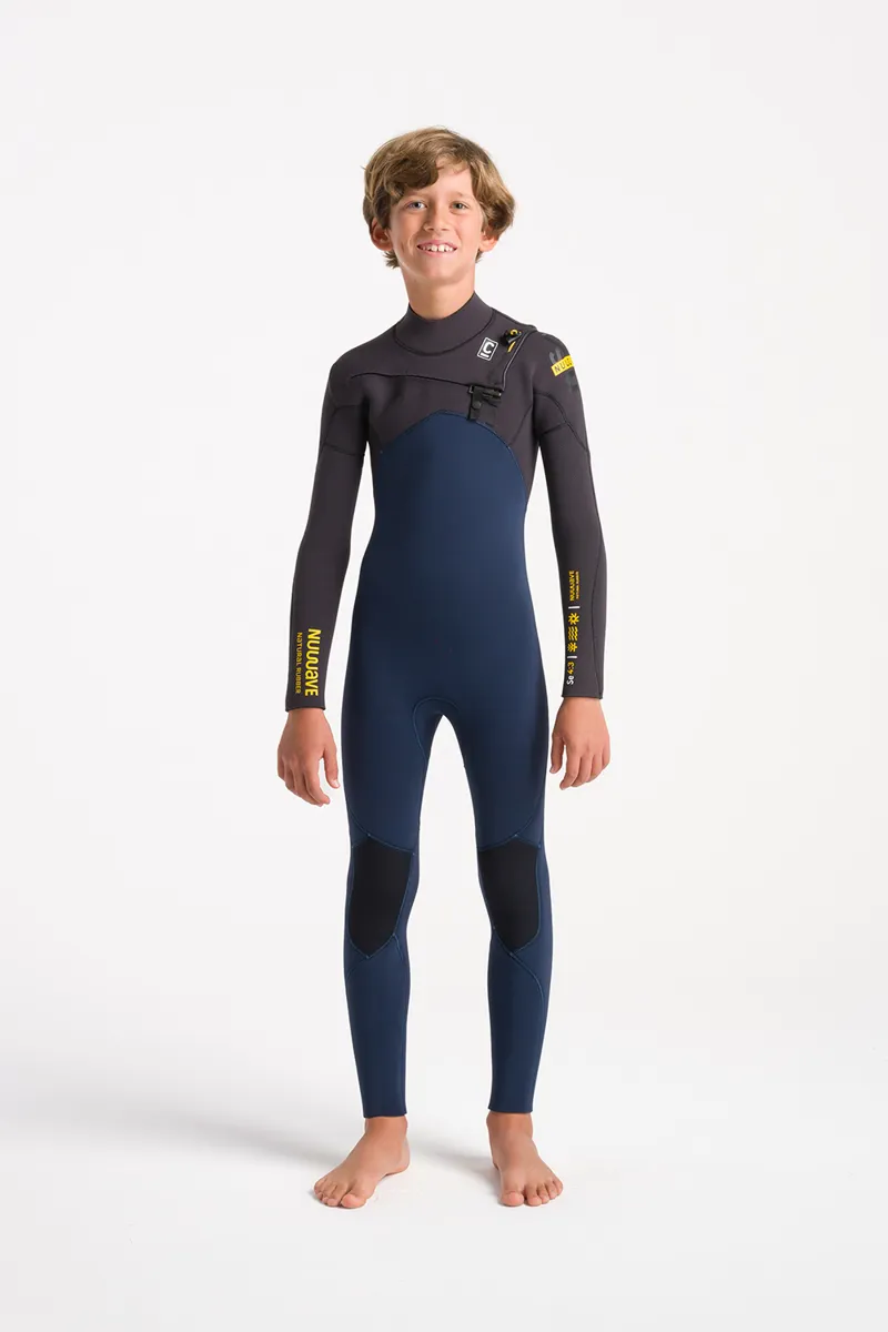 C-Skins NuWave Junior Session 4/3 Chest Zip Wetsuit Bluestone