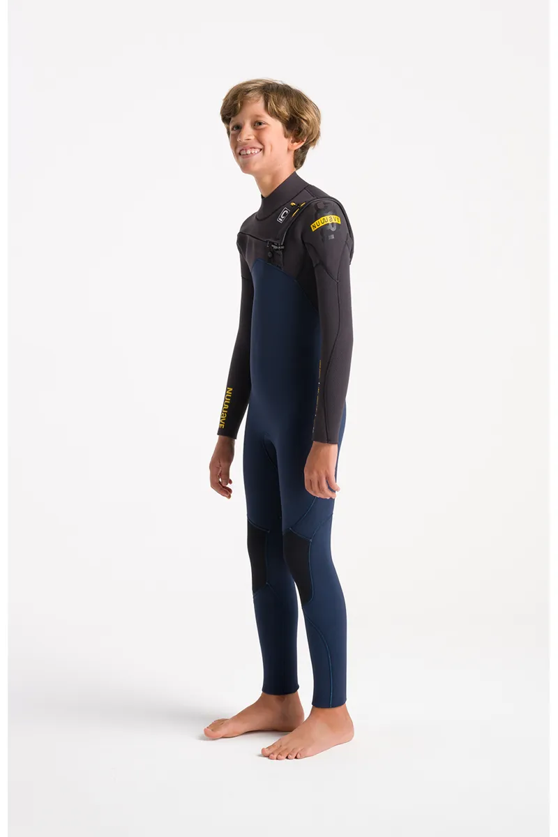 C-Skins NuWave Junior Session 4/3 Chest Zip Wetsuit Bluestone-1