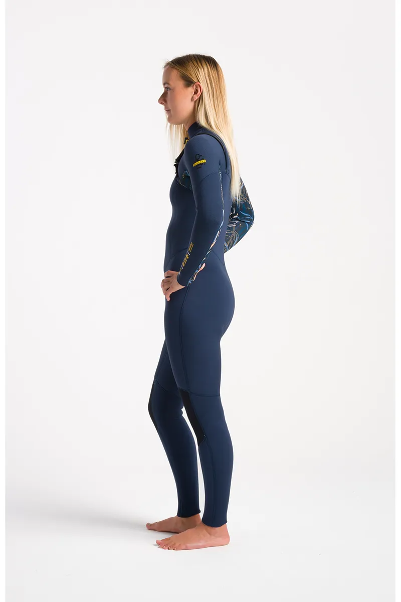 C-Skins NuWave Womens 4/3 Solace Chest Zip Wetsuit Bluestone-7