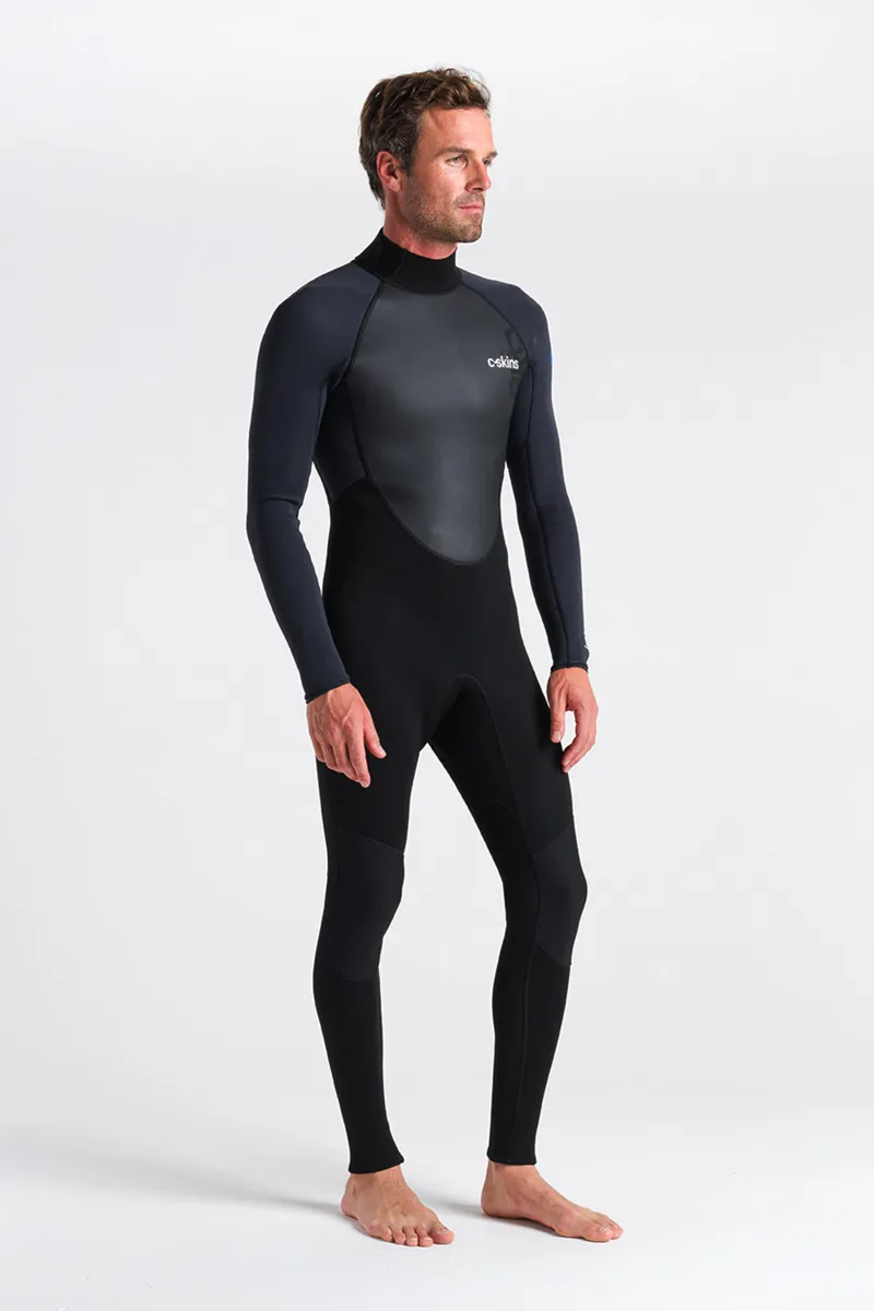 C-Skins Mens Element 3/2 Back Zip Wetsuit Black-2