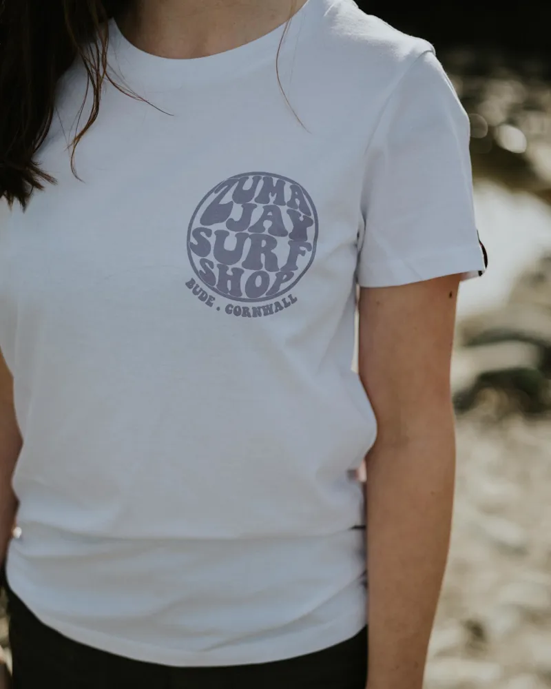 Zuma Jay Womens Lotus Tee White-2