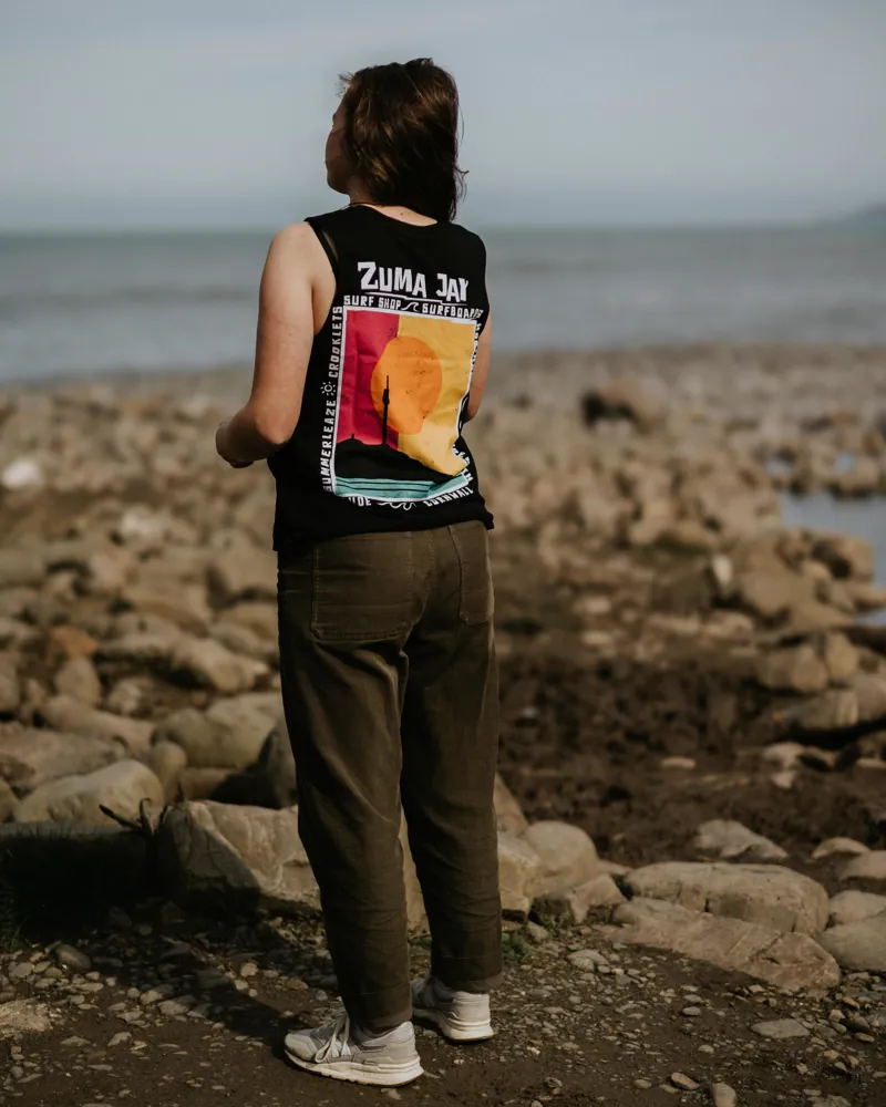 Zuma Jay Womens Sunset Vest Tank Top Black