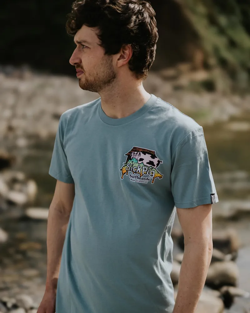 Sick Pig Puking Tee Mineral