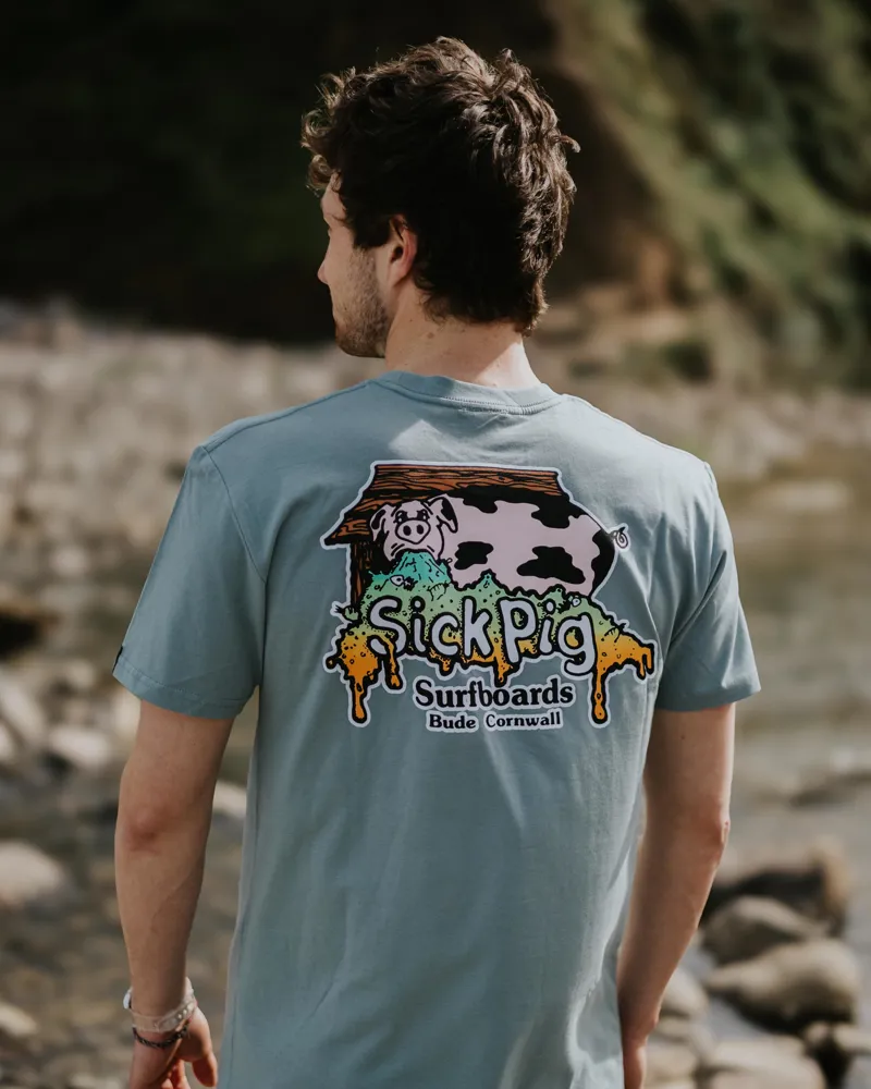 Sick Pig Puking Tee Mineral-1