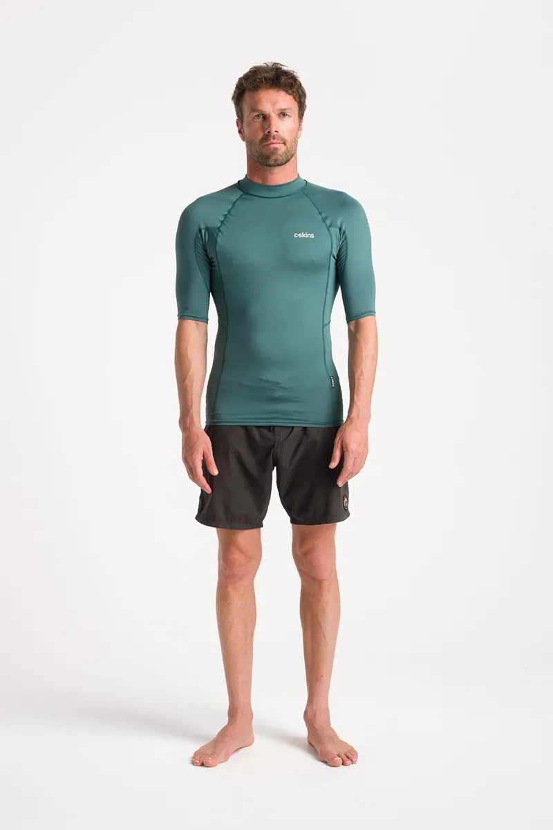 C-Skins NuWave Mens UV Short Sleeve Rash Vest Sage-1
