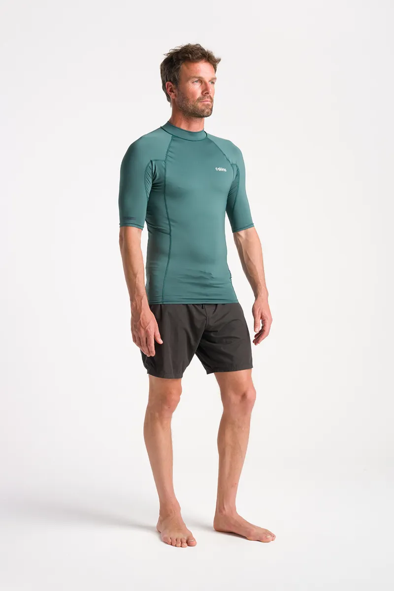 C-Skins NuWave Mens UV Short Sleeve Rash Vest Sage-4