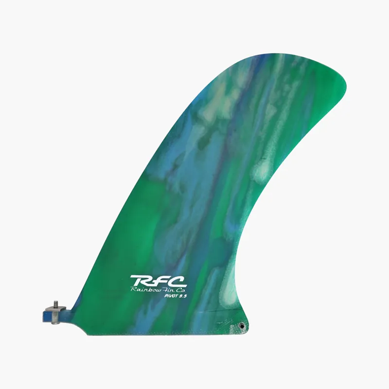 Rainbow Fin Co Pivot 9.5 Green Blue Matte