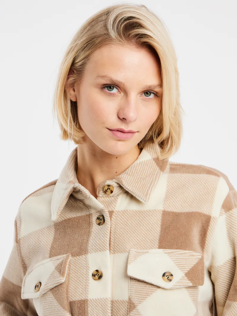 Protest NXGCelestra Womens Longsleeve Overshirt Kitoffwhite-4