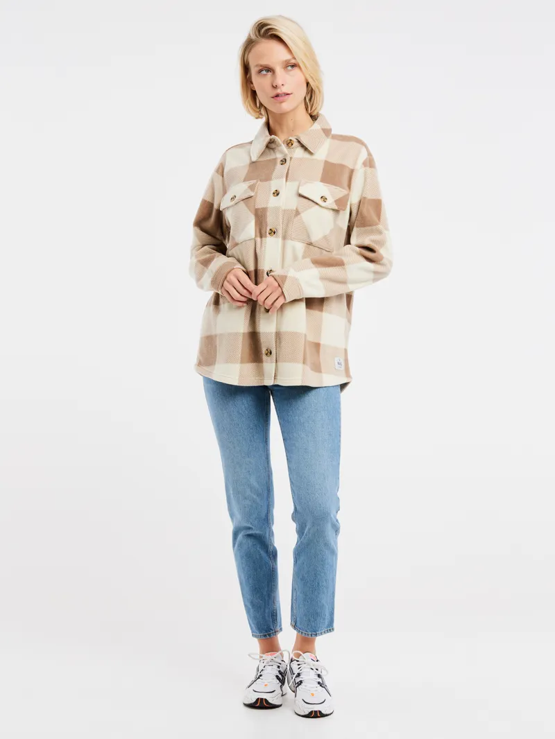 Protest NXGCelestra Womens Longsleeve Overshirt Kitoffwhite-2