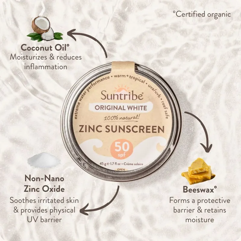 Suntribe Organic Mineral Zinc Tin SPF 50 Cocoa Tint-1