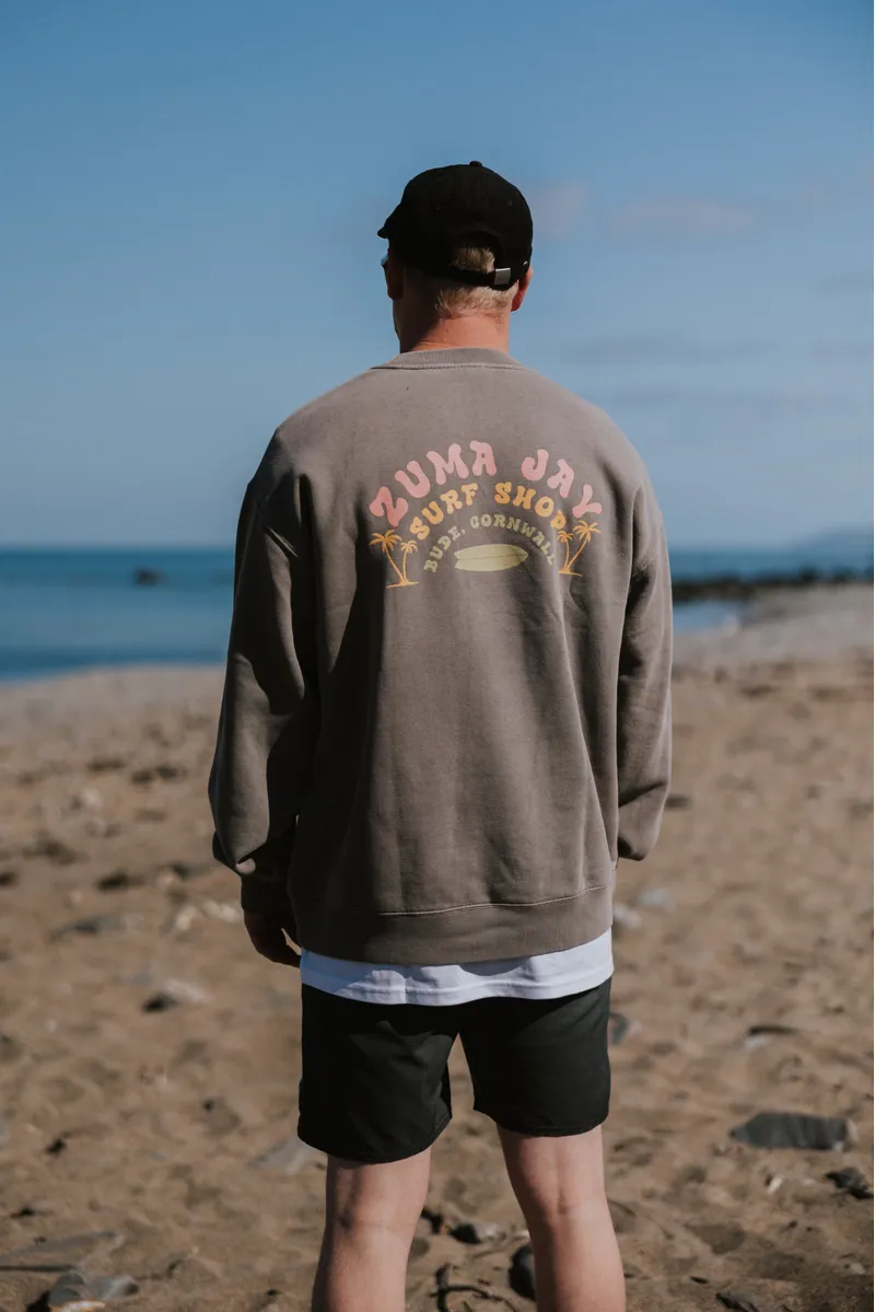 Zuma Jay 2Palms Relaxed Crew Faded Grey-1