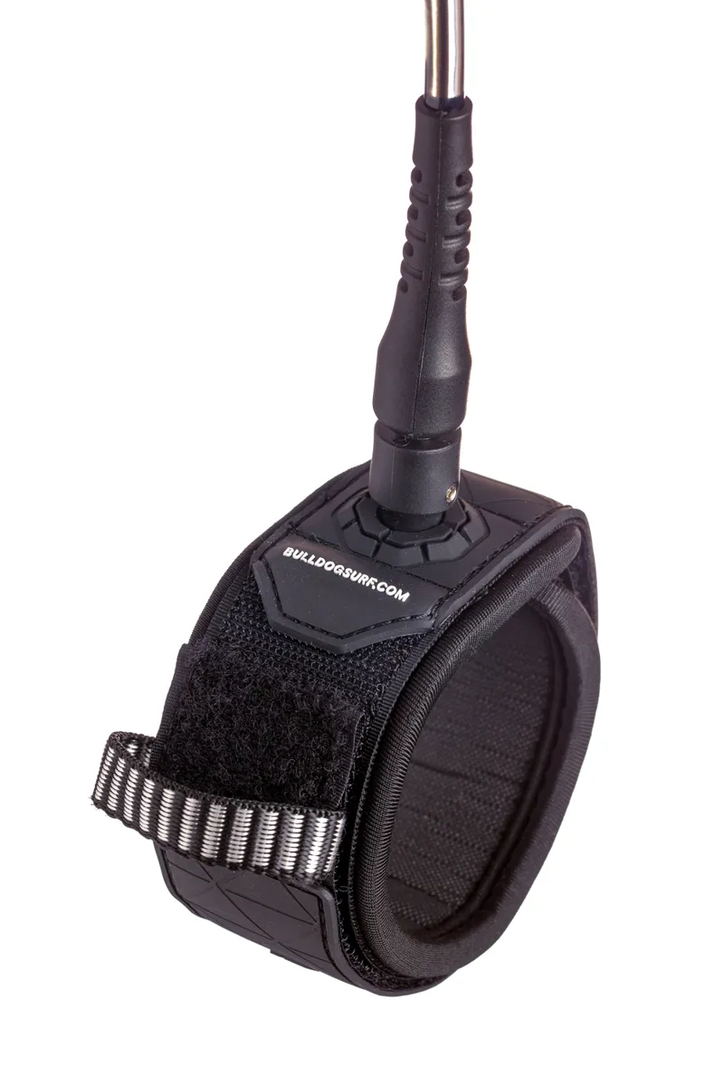 Bulldog Ankle Leash Black/White-3