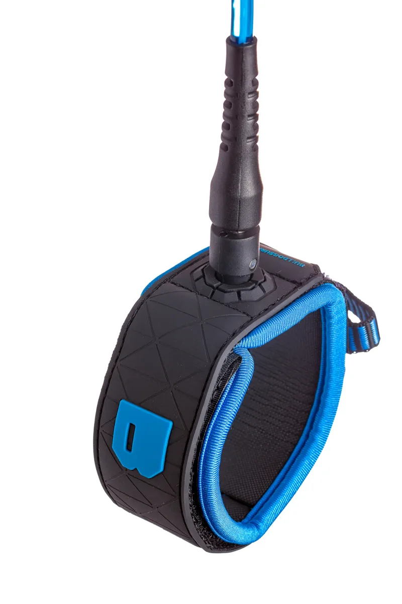 Bulldog Ankle Leash Black/Cyan-1