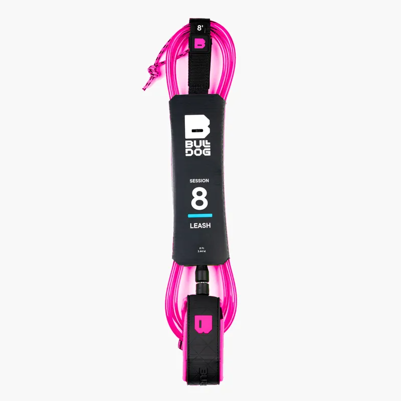 Bulldog Ankle Leash Black/Magenta-2