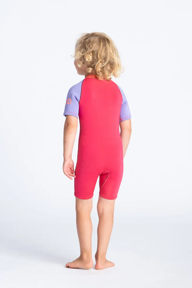 C-Skins C-Kid Baby Shorty Wetsuit Coral/Lilac-1