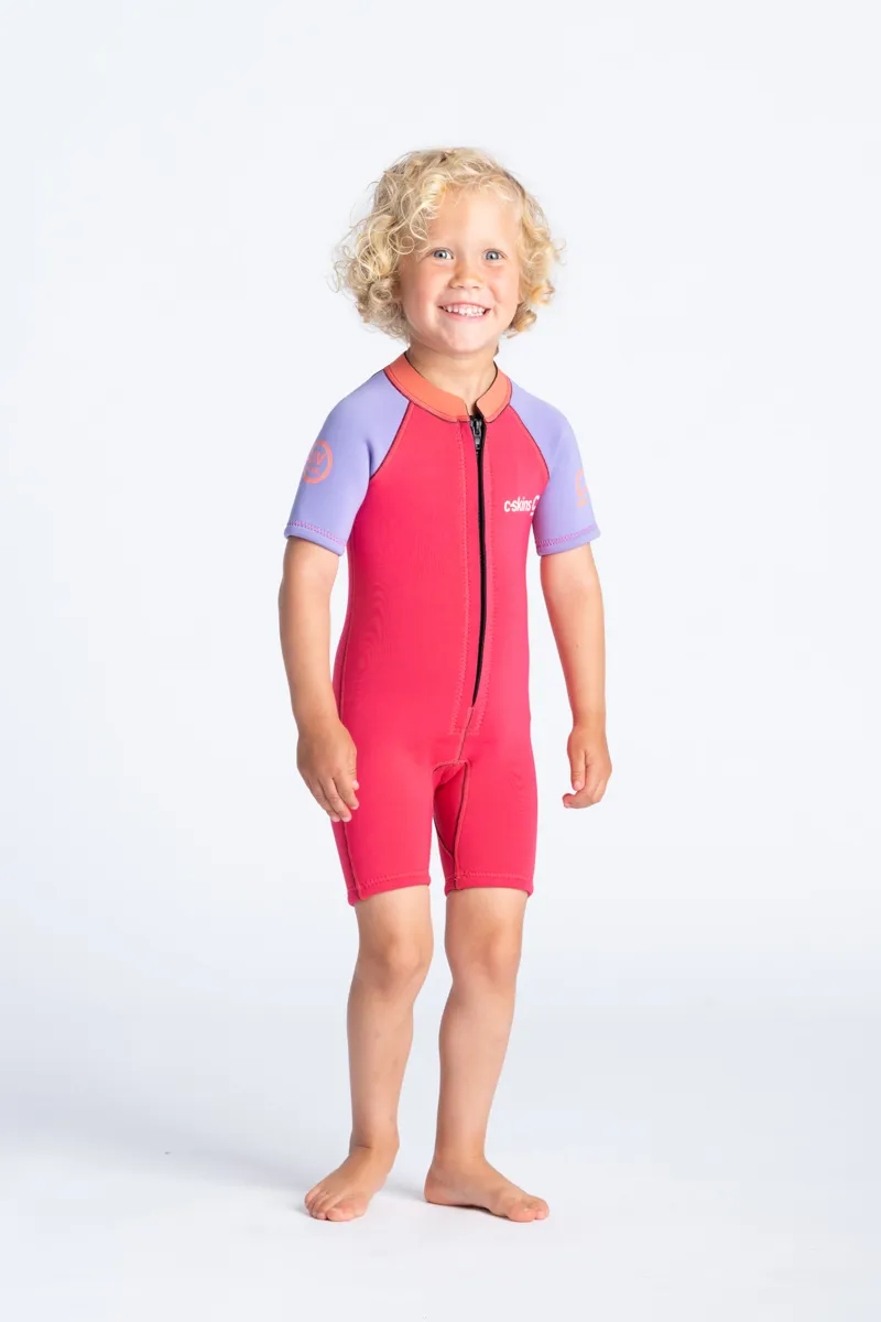 C-Skins C-Kid Baby Shorty Wetsuit Coral/Lilac