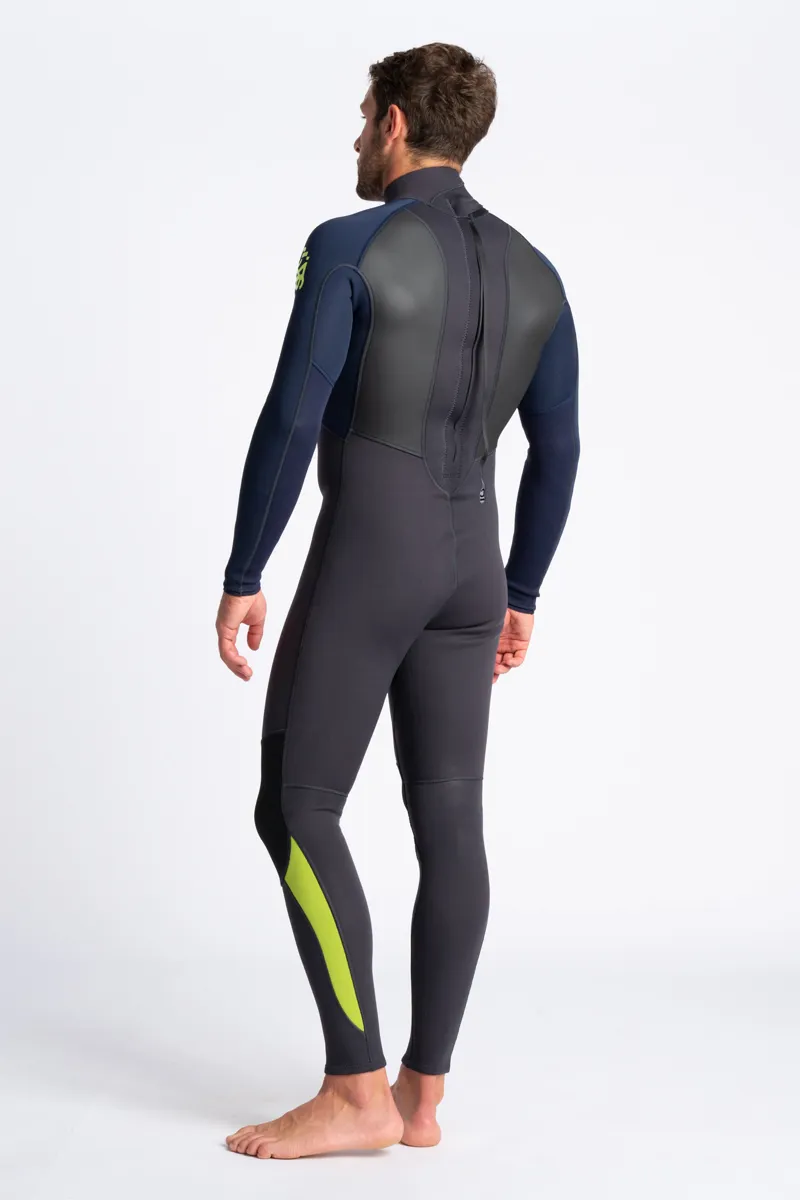 C-Skins Mens Element 3/2 Back Zip Wetsuit Anthracite/Slate-2