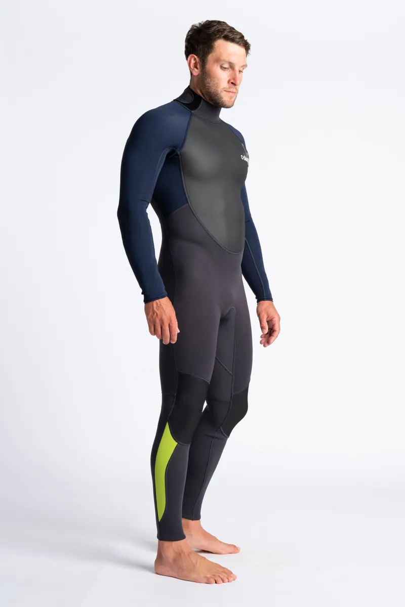 C-Skins Mens Element 3/2 Back Zip Wetsuit Anthracite/Slate-1
