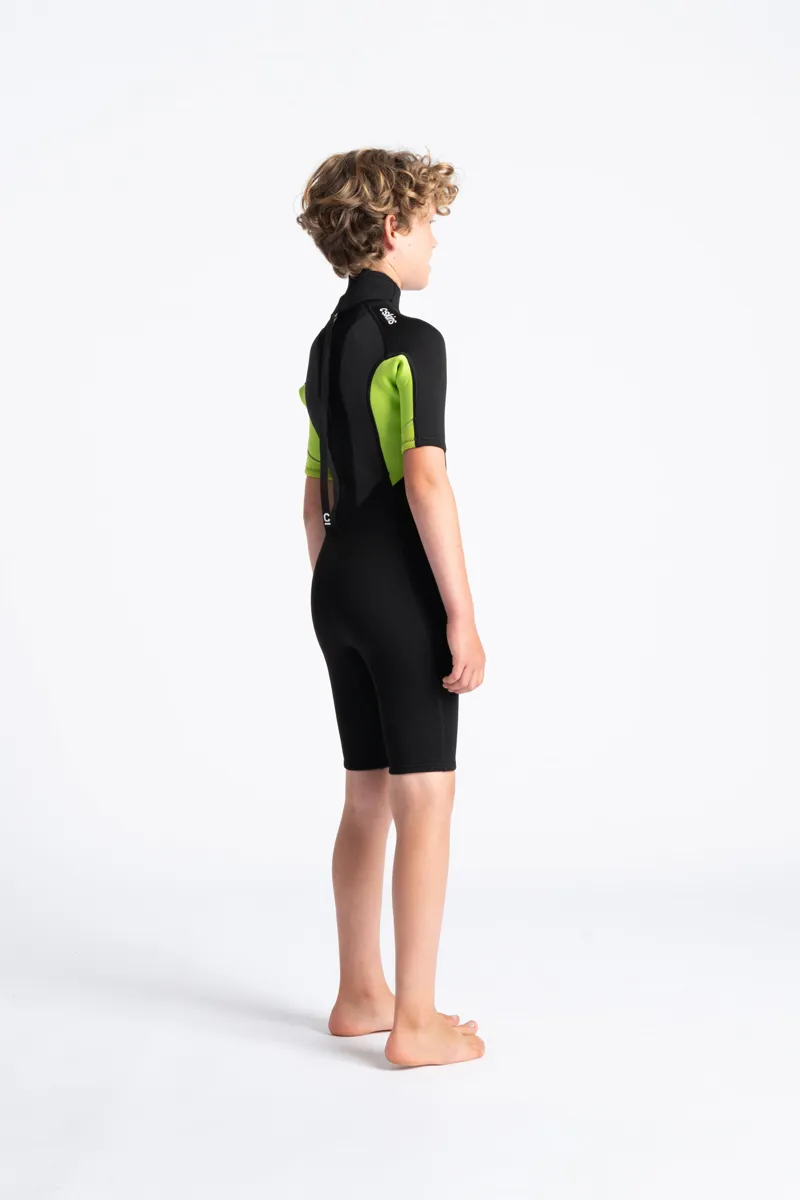C-Skins Junior Element 3/2 Shorty Wetsuit Black/Lime-1