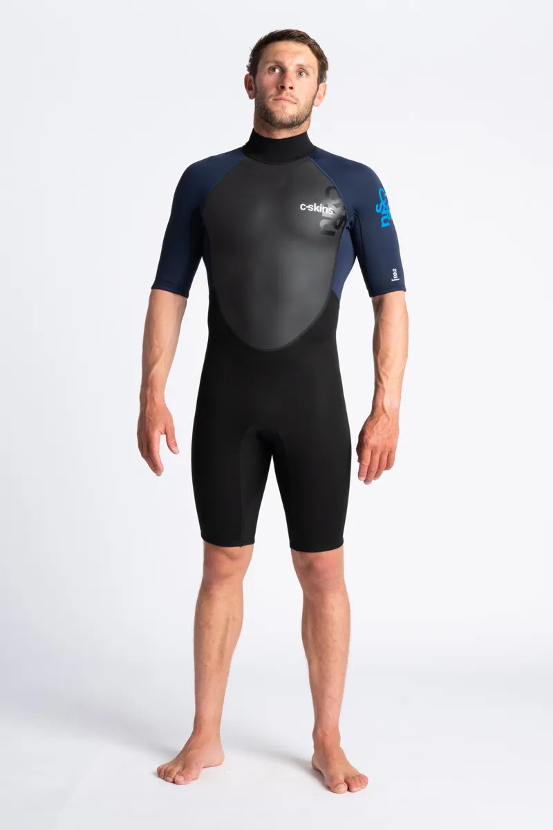 C-Skins Mens Element 3/2 Shorty Wetsuit Black/Slate-3