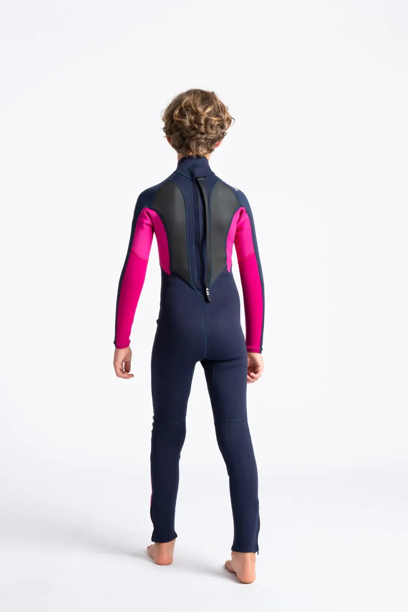 C-Skins Junior Element 3/2 Flatlock Wetsuit Slate/Magenta-1
