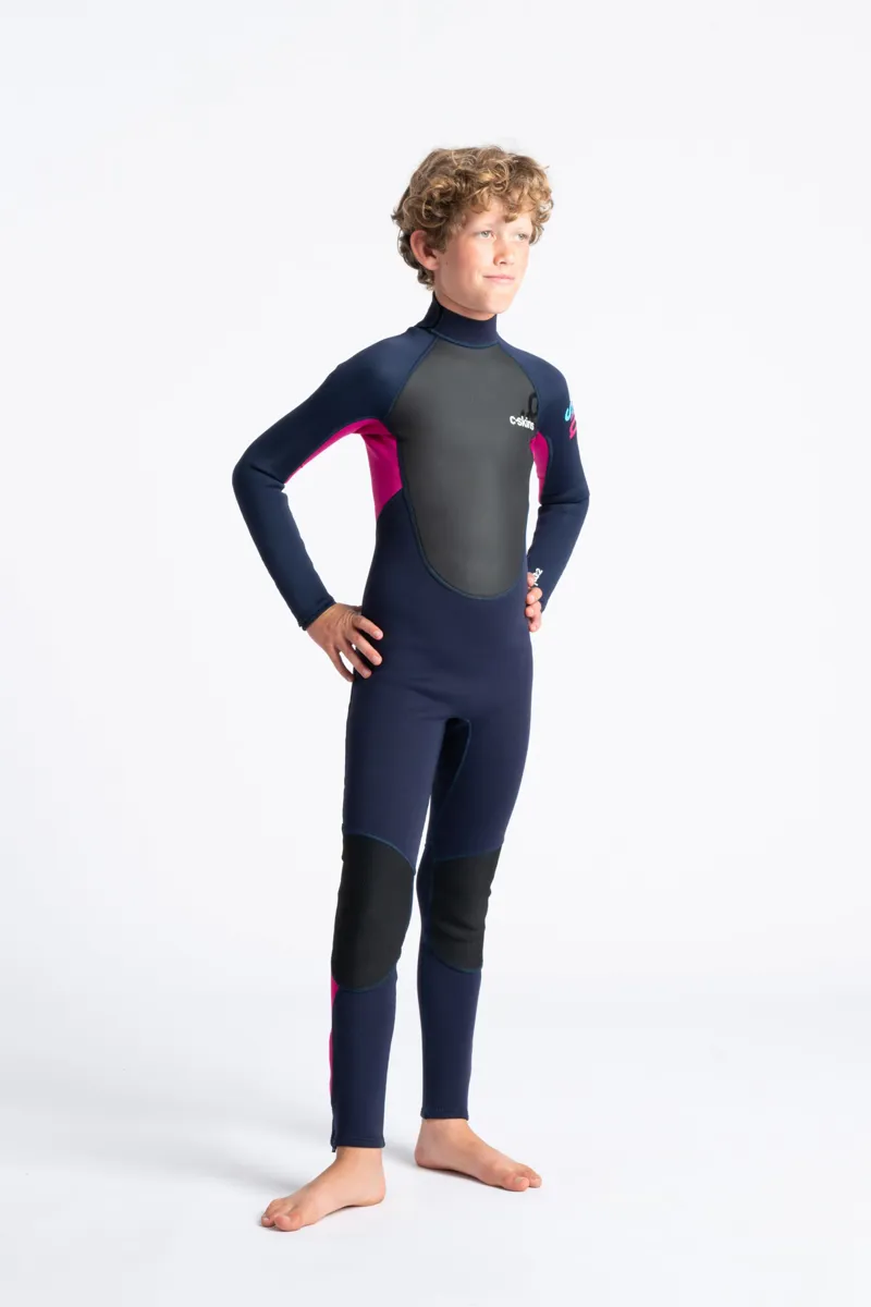 C-Skins Junior Element 3/2 Flatlock Wetsuit Slate/Magenta