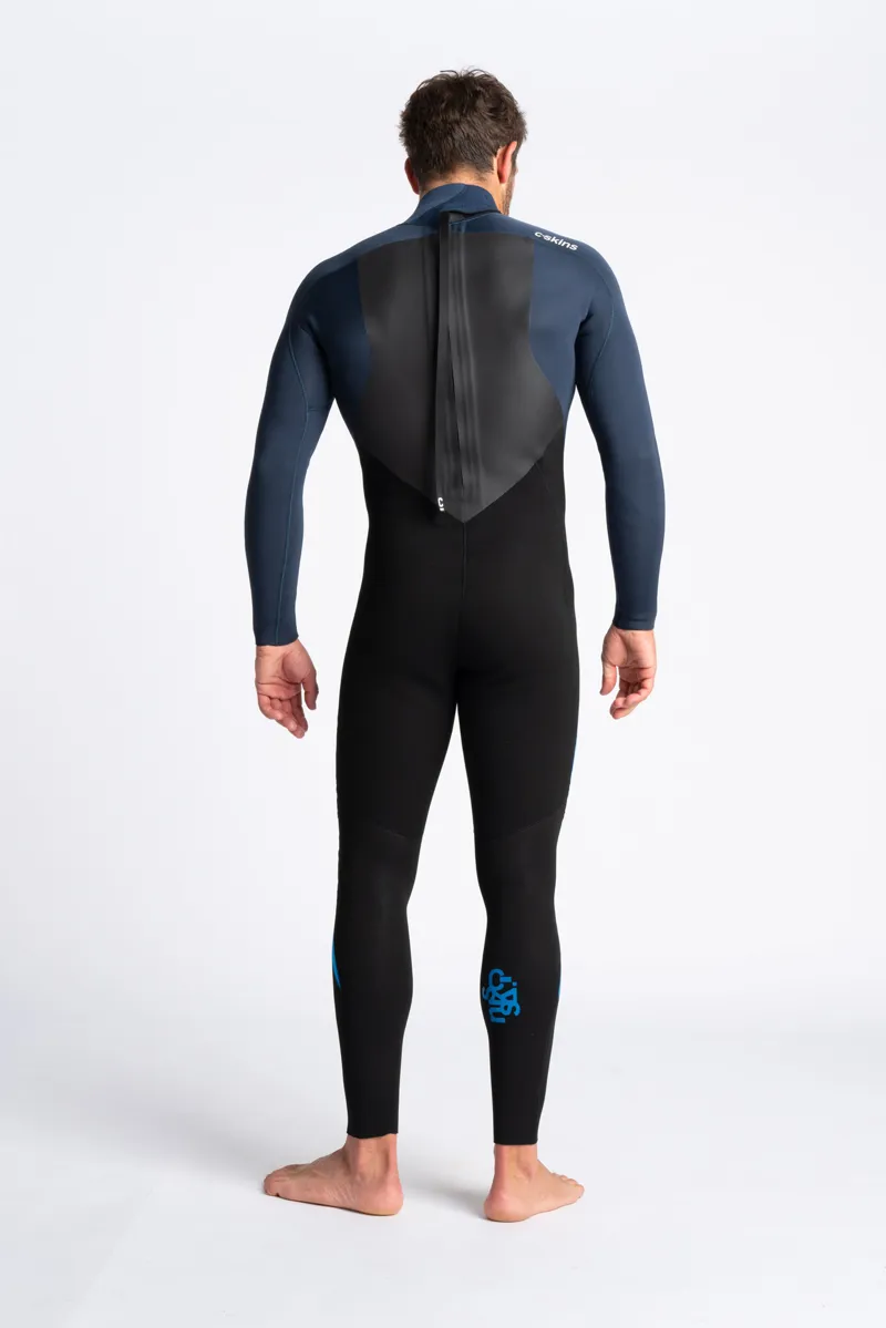 C-Skins Mens Legend 3/2 Back Zip Wetsuit Black/Bluestone-5