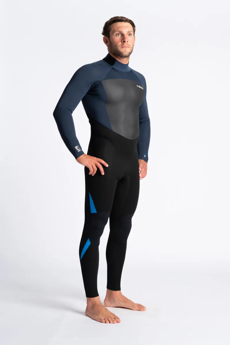 C-Skins Mens Legend 3/2 Back Zip Wetsuit Black/Bluestone