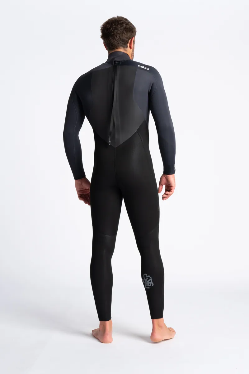 C-Skins Mens Legend 4/3 Back Zip Wetsuit Black/Anthracite-1