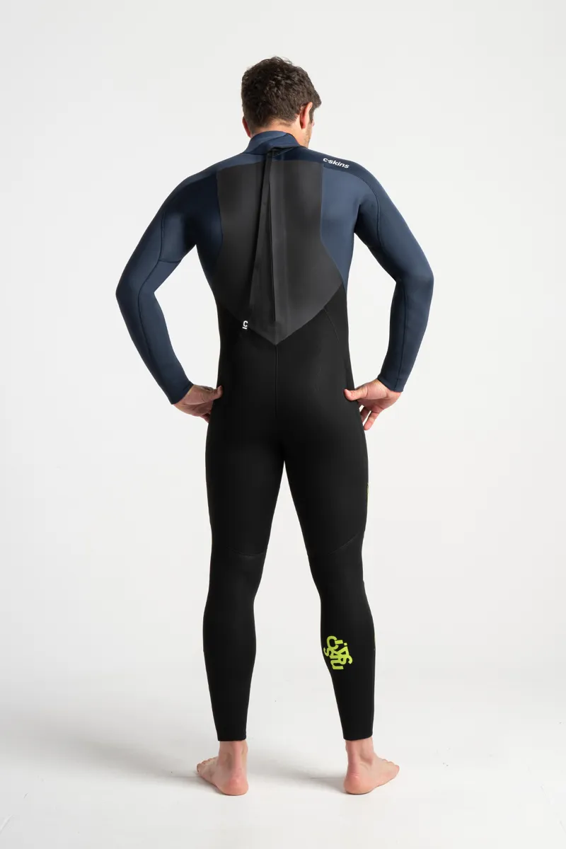 C-Skins Mens Legend 4/3 Back Zip Wetsuit Black/Bluestone-1