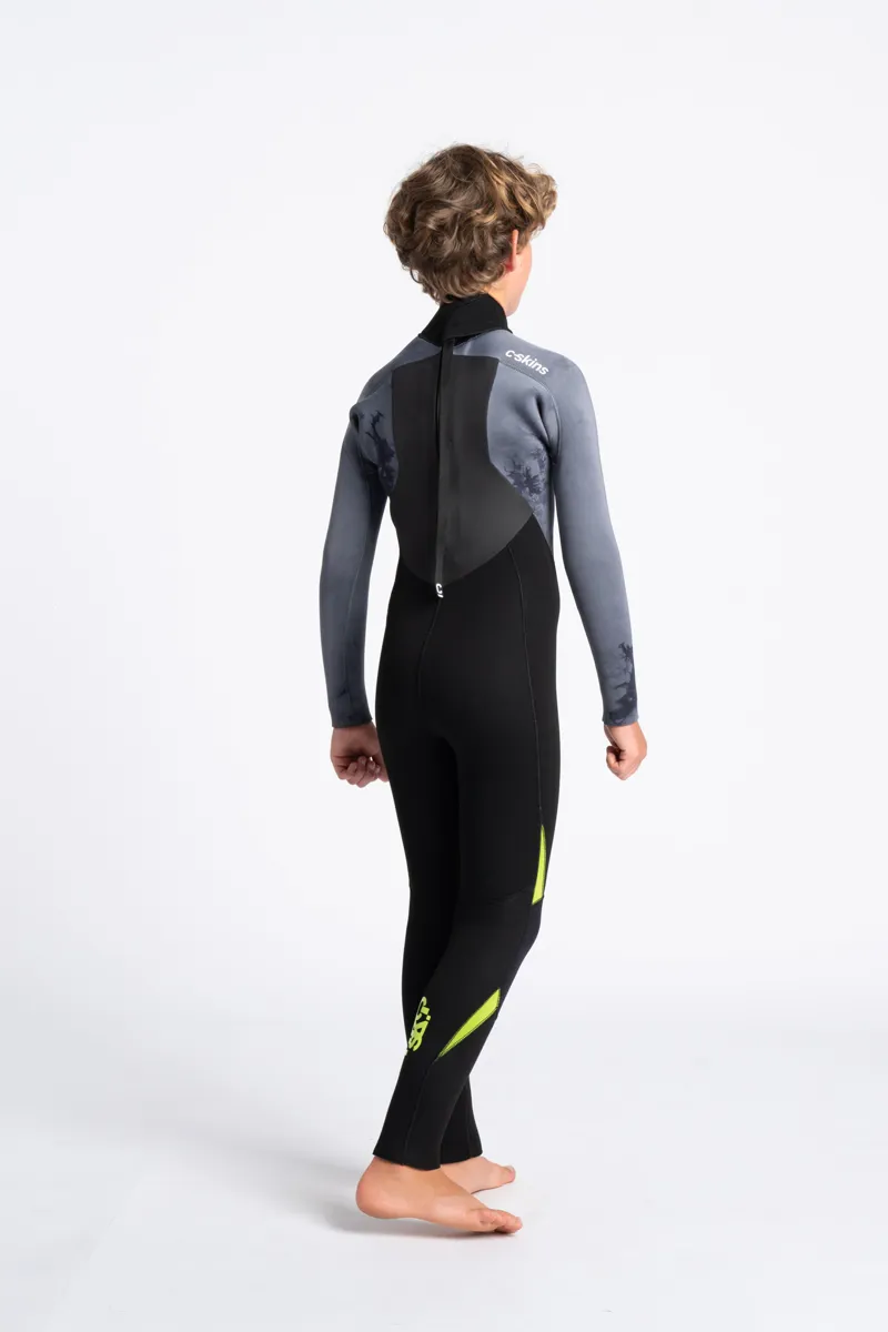 C-Skins Junior Legend 5/4 Back Zip Wetsuit Tie Dye/Lime-3