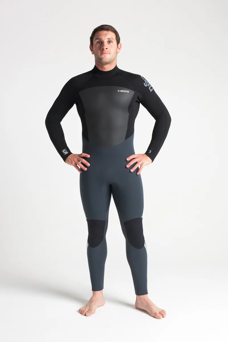 C-Skins Mens Legend 5/4 Back Zip Wetsuit Graphite/Black-2