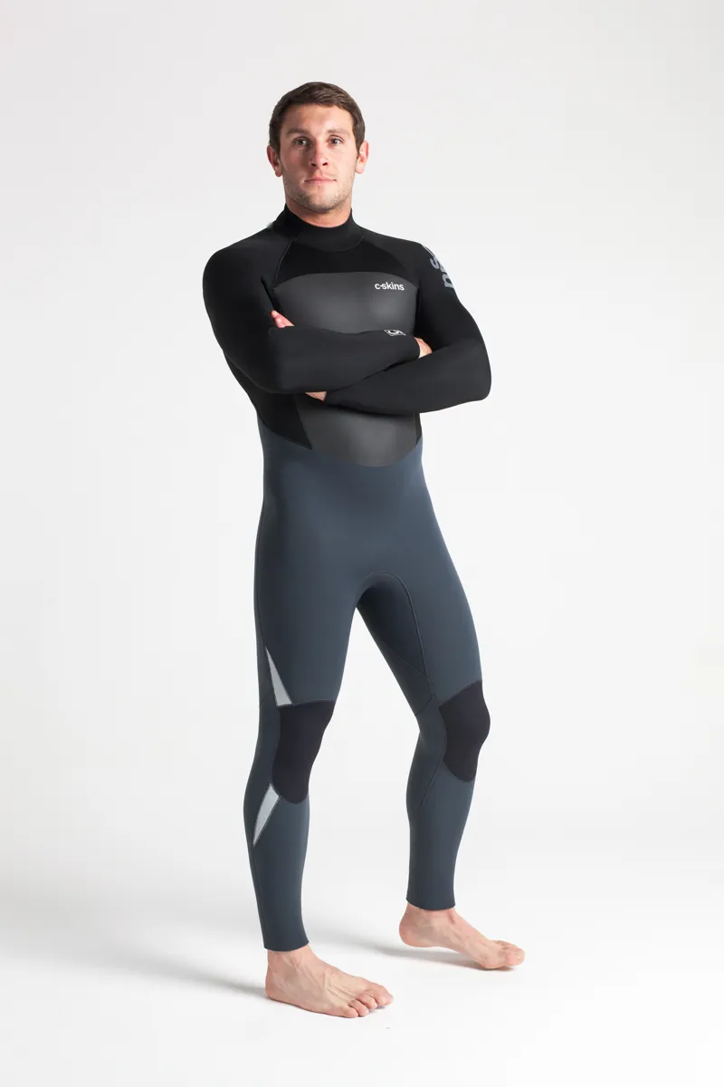 C-Skins Mens Legend 5/4 Back Zip Wetsuit Graphite/Black