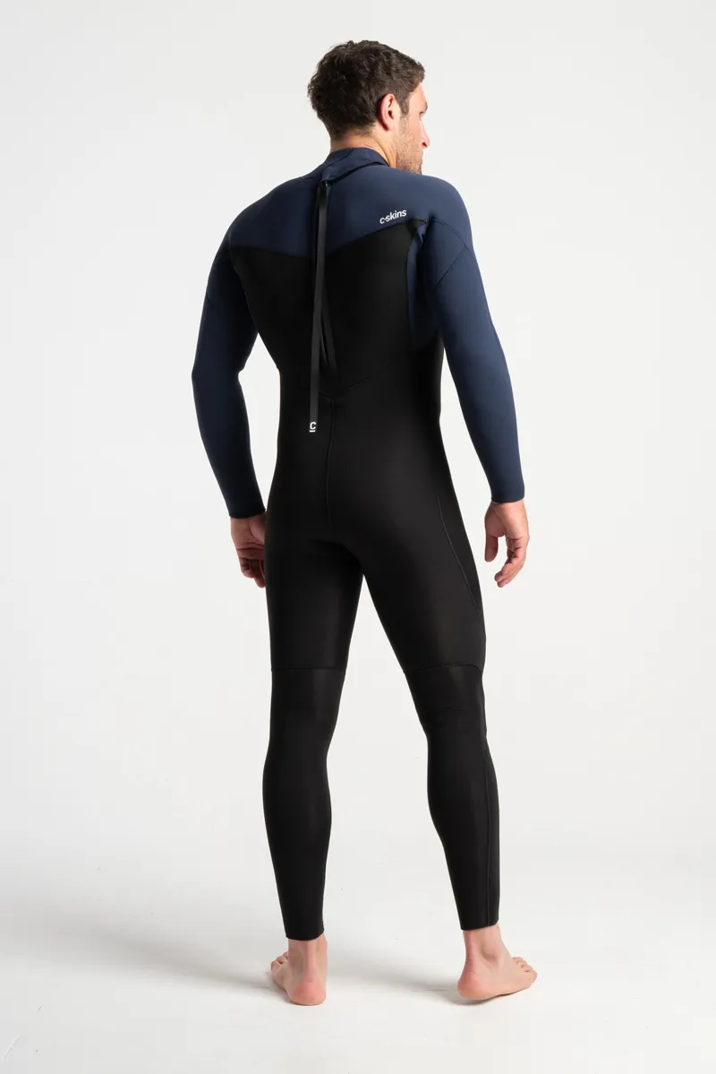 C-Skins Mens Session 4/3 Back Zip Wetsuit Black/Slate-3