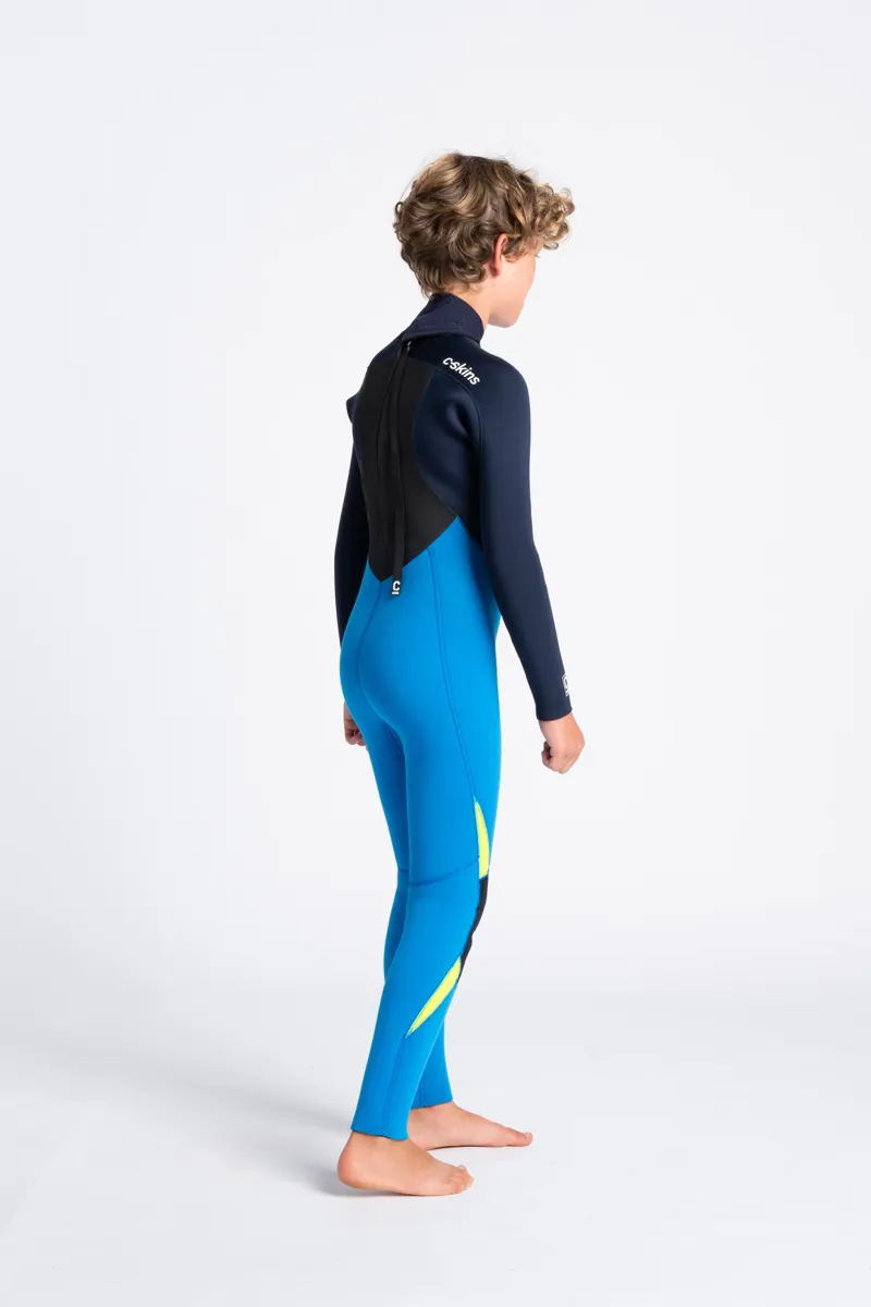 C-Skins Junior Legend 4/3 Back Zip Wetsuit Cyan/Slate-4