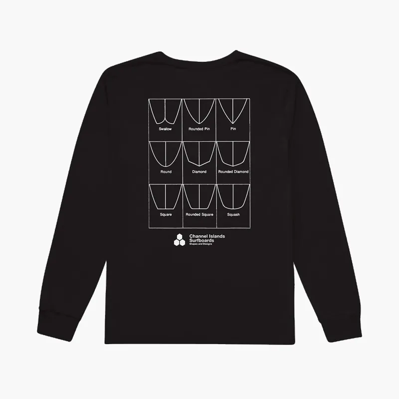 Channel Islands Tailz Longsleeve Tee Black