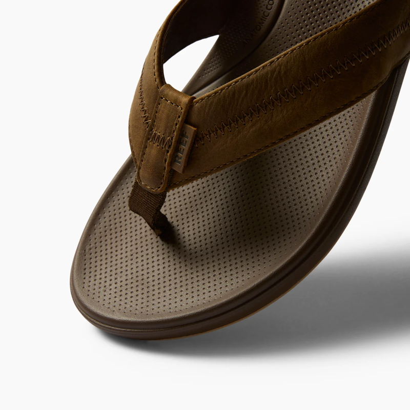 Reef Cushion Phantom 2.0 Leather Toffee Flip Flops-2
