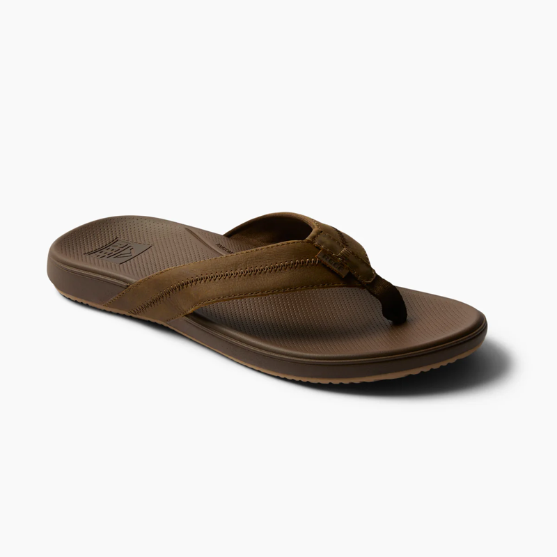 Reef Cushion Phantom 2.0 Leather Toffee Flip Flops