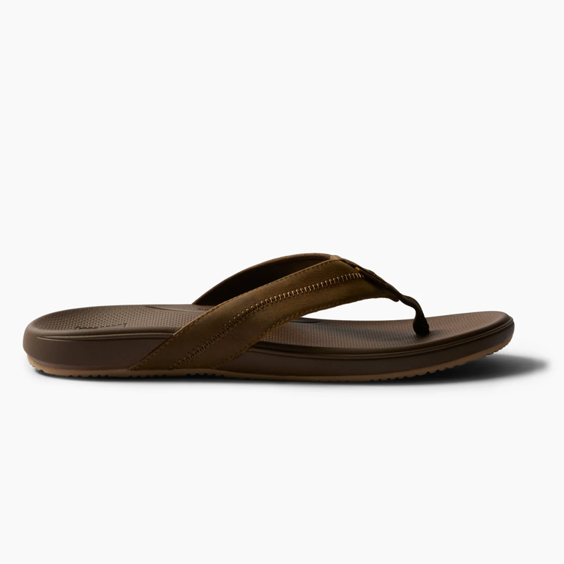 Reef Cushion Phantom 2.0 Leather Toffee Flip Flops-4