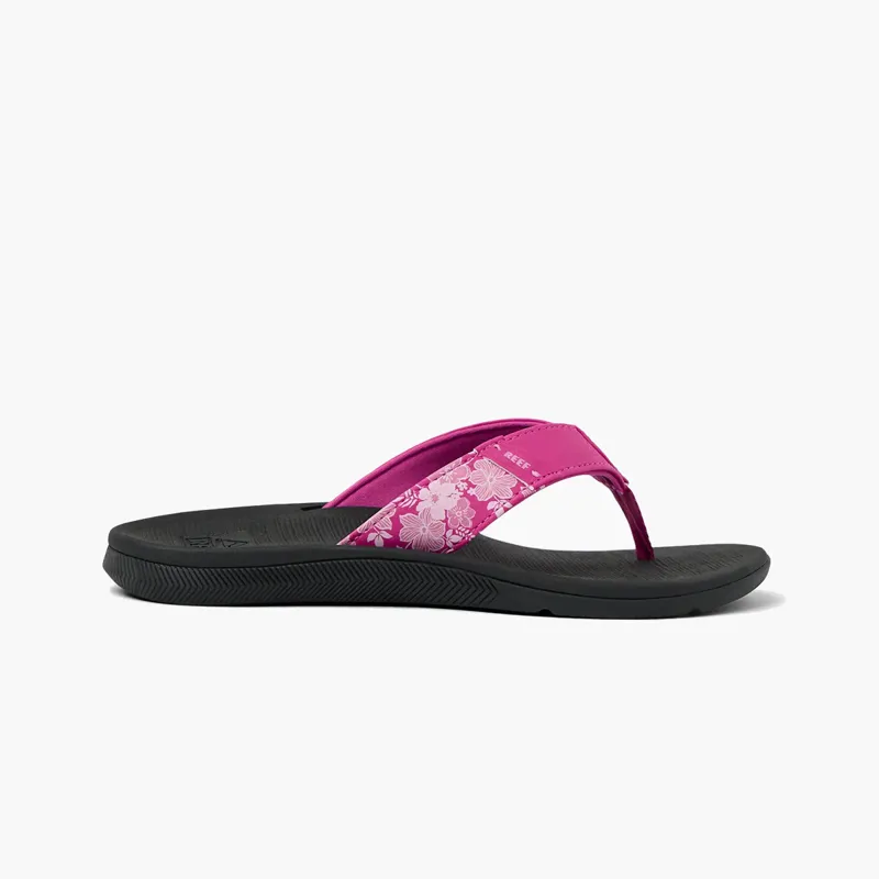 Reef Womens Santa Ana Fuchsia Flip Flops-1