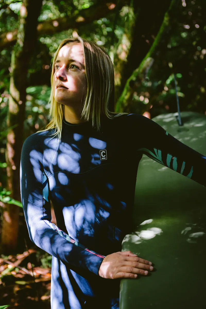 C-Skins NuWave Womens Solace 4/3 Back Zip Wetsuit Bluestone-4